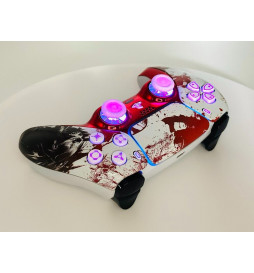 Blood Zombie Silent Modz LED Light-Up Buttons Wireless Custom Controller for PS5