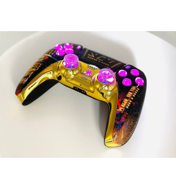 Cyber Plague Silent Modz LED Light-Up Buttons Wireless Custom Controller for PS5