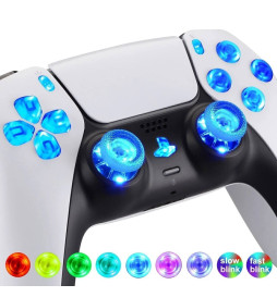 LED RGB Light Up Button DIY Kit for PS5 Compatible with PlayStation 5 Controller