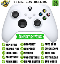 White Silent Modz Best Rapid Fire Wireless Modded Controller for Xbox Series X S