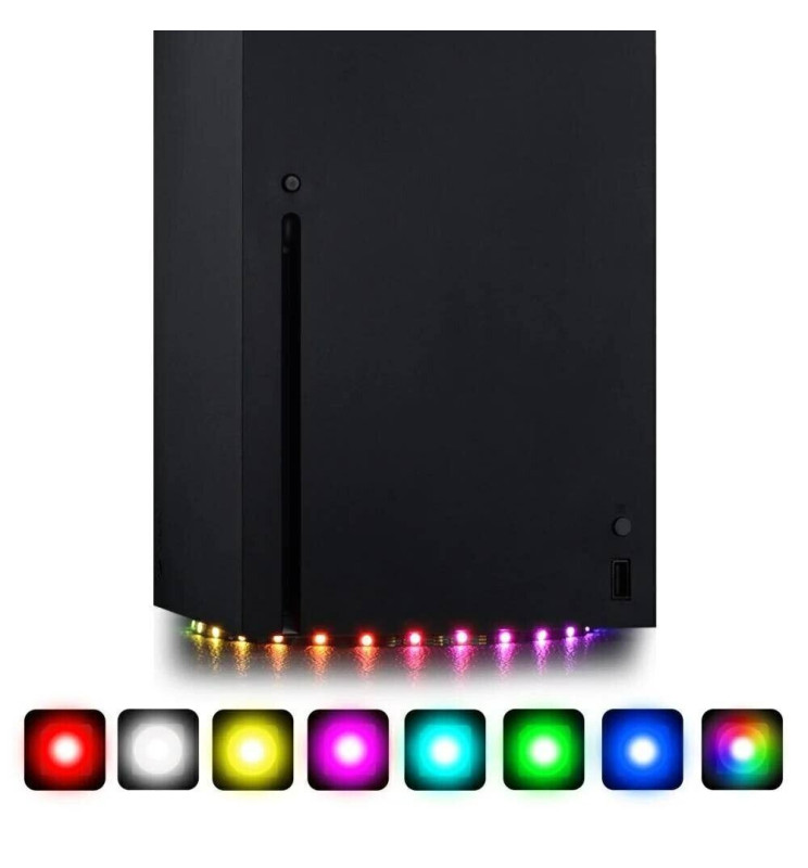 Multi Color LED Lights Strip Mod Light Up RGB Kit For Xbox Series X S Console Multi Color LED Lights Strip Mod Light Up RGB Kit For Xbox Series X S Console