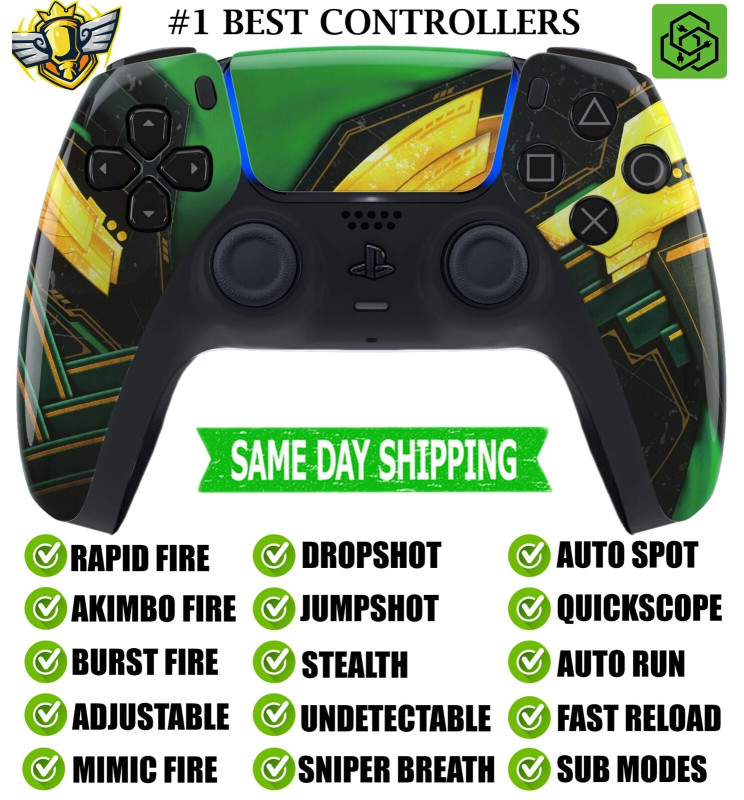 Black Ragnarok Silent Modz New Rapid Fire Mod Wireless Modded Controller for PS5