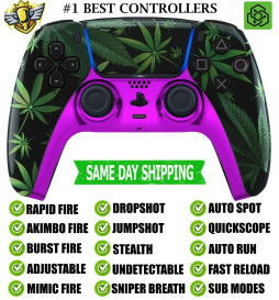 Purple Haze Silent Modz New Rapid Fire Mod Wireless Modded Controller for PS5