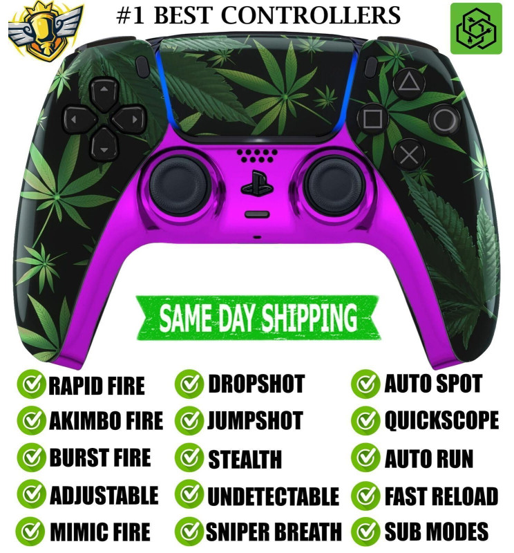 Purple Haze Silent Modz New Rapid Fire Mod Wireless Modded Controller for PS5