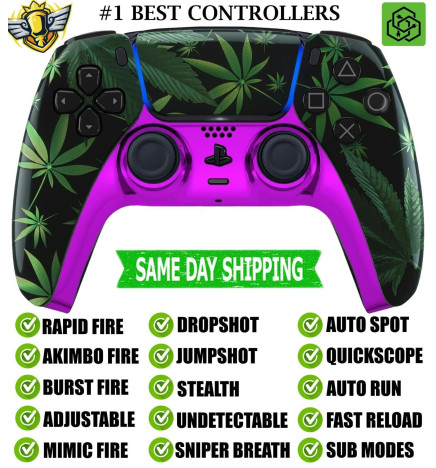 Purple Haze Silent Modz New Rapid Fire Mod Wireless Modded Controller for PS5