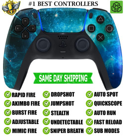 Blue Nebula Silent Modz New Rapid Fire Mod Wireless Modded Controller for PS5