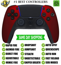 Soft Vampire Red Silent Modz New Rapid Fire Wireless Modded Controller for PS5
