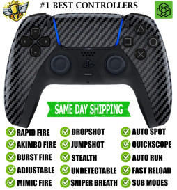 Carbon Fiber Silent Modz New Rapid Fire Best Wireless Modded Controller for PS5