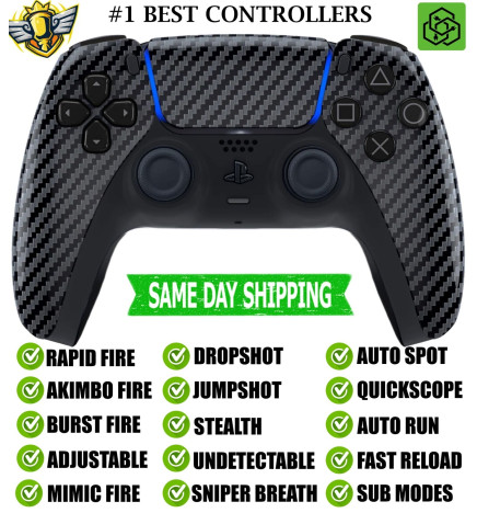 Carbon Fiber Silent Modz New Rapid Fire Best Wireless Modded Controller for PS5