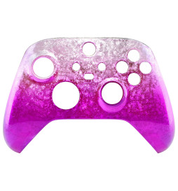 Glossy Ice Flake Magenta Faceplate Shell Case For Xbox Series X/S Controller