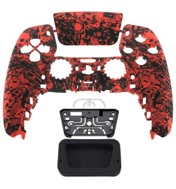 Soft Touch Crazy Red Skull Faceplate Shell for PlayStation 5 for PS5 Controller