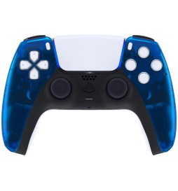Candy Clear Blue Faceplate Shell Case for PlayStation 5 for PS5 Controller