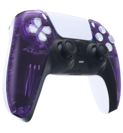 Candy Clear Purple Faceplate Shell Case for PlayStation 5 for PS5 Controller