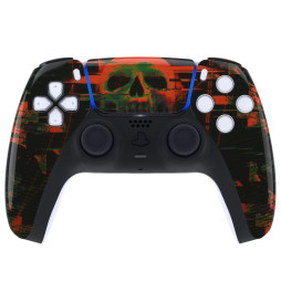 Glossy Screaming Skull Faceplate Shell Case for PlayStation 5 for PS5 Controller