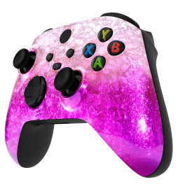 Glossy Ice Flake Magenta Faceplate Shell Case For Xbox Series X/S Controller