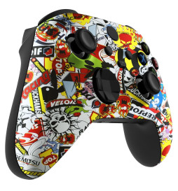 Soft Touch Sticker Bomb Faceplate Shell Case For Xbox Series X/S Controller