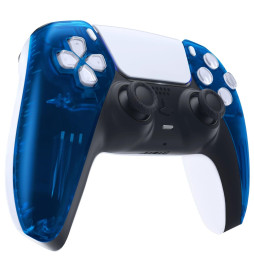Candy Clear Blue Faceplate Shell Case for PlayStation 5 for PS5 Controller
