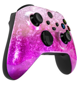 Glossy Ice Flake Magenta Faceplate Shell Case For Xbox Series X/S Controller