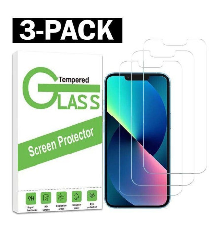 3 Pack Tempered Glass Crystal Screen Protector 9H HD For iPhone 14 Pro Max Plus