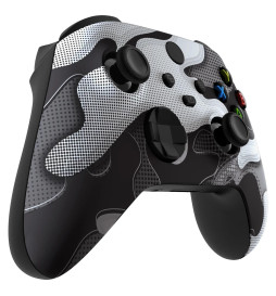 White Black Camo Soft Touch Faceplate Shell Case For Xbox Series X/S Controller