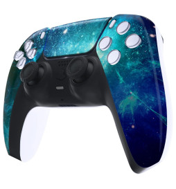 Glossy Blue Nebula Faceplate Shell Case for PlayStation 5 for PS5 Controller