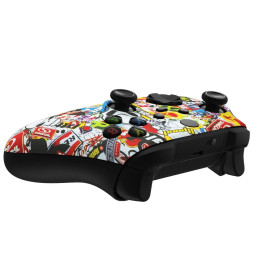 Soft Touch Sticker Bomb Faceplate Shell Case For Xbox Series X/S Controller