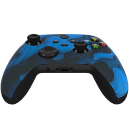 Blue Black Camo Soft Touch Faceplate Shell Case For Xbox Series X/S Controller