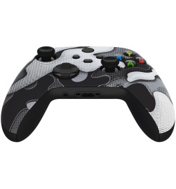 White Black Camo Soft Touch Faceplate Shell Case For Xbox Series X/S Controller