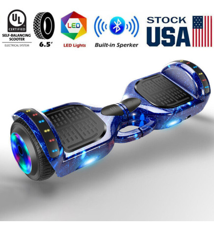 Blue Self Balancing Electric Scooter Board 6.5" Kids Bluetooth UL2272 Certified
