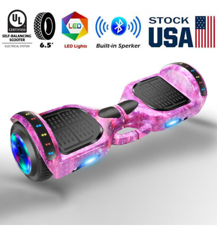 Pink Self Balancing Electric Scooter Board 6.5" Kids Bluetooth UL2272 Certified