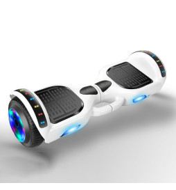 White Self Balancing Electric Scooter Board 6.5" Kids Bluetooth UL2272 Certified