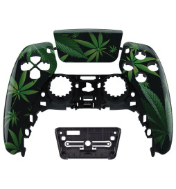 Weed Leaf Faceplate Shell Modded Touchpad Case For PlayStation 5 Controller PS5