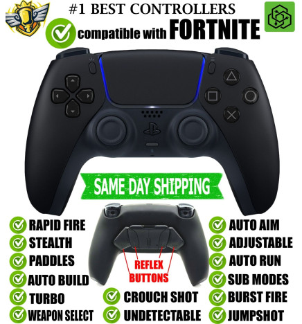 Pro Modded Controller for Fortnite Silent Modz Rapid Fire Remap Paddles for PS5