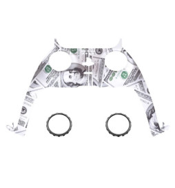New Replacement Front Trim Shell w/Accent Rings compatible with PS5 Controller