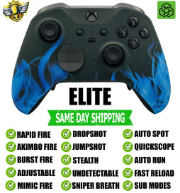 Blue Flames Elite Series 2 Rapid Fire Modded Controller for Xbox Series X/S PC