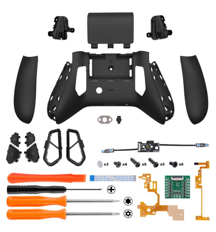 Soft Touch Black Victor 4X Back Buttons Remap Kit for Xbox Series X/S Controller