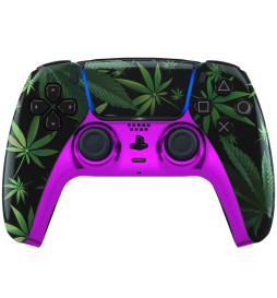Purple Haze V2 Pro Modded + 2 Reflex Paddles Silent Modz Controller for PS5 OEM