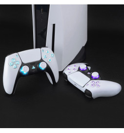 LED RGB Lights White Buttons DIY KIT for PlayStation 5 Controller BDM-30 New Gen