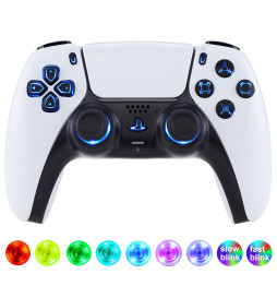 LED RGB Lights Black Button DIY KIT for PlayStation 5 Controller BDM-30 New Gen