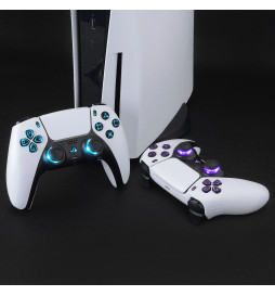LED RGB Lights Black Button DIY KIT for PlayStation 5 Controller BDM-30 New Gen