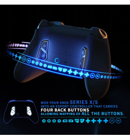 Soft Touch Black Victor 4X Back Buttons Remap Kit for Xbox Series X/S Controller