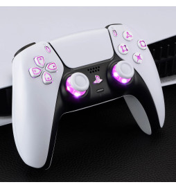 LED RGB Lights White Buttons DIY KIT for PlayStation 5 Controller BDM-30 New Gen