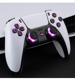 LED RGB Lights Black Button DIY KIT for PlayStation 5 Controller BDM-30 New Gen