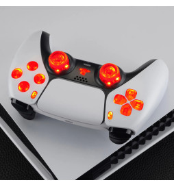 LED RGB Lights Clear Buttons DIY KIT for PlayStation 5 Controller BDM-30 New Gen