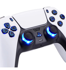 LED RGB Lights Black Button DIY KIT for PlayStation 5 Controller BDM-30 New Gen
