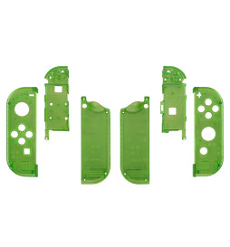 Clear Green Matte Finish Front + Back Shells for Nintendo Switch Joycon & OLED
