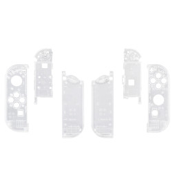 Clear Crystal Matte Finish Front + Back Shells for Nintendo Switch Joycon & OLED