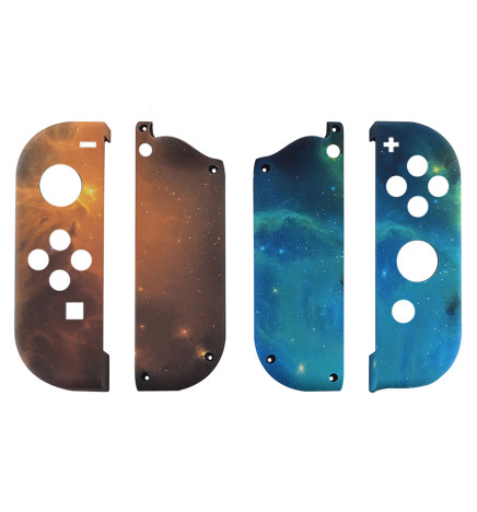 Soft Touch Gold Nebula Front + Back Shells for Nintendo Switch Joycon & OLED
