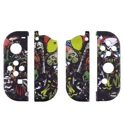 Soft Touch Scary Party Front + Back Shells for Nintendo Switch Joycon & OLED