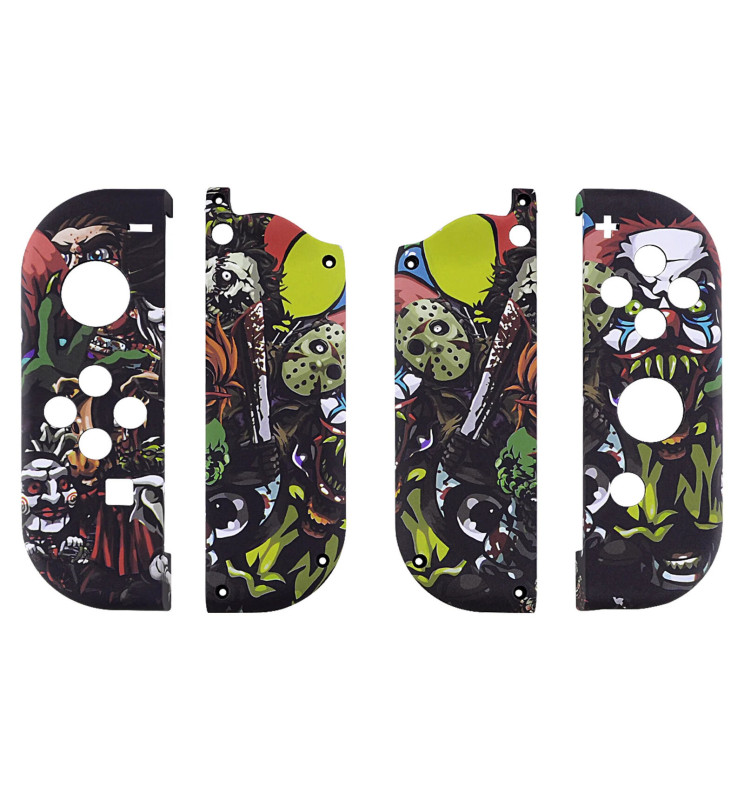Soft Touch Scary Party Front + Back Shells for Nintendo Switch Joycon & OLED